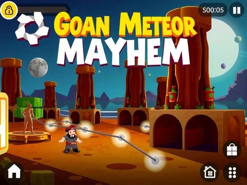 Intense meteor shooting action in Goan Meteor Mayhem Goan Meteor Mayhem Gameplay